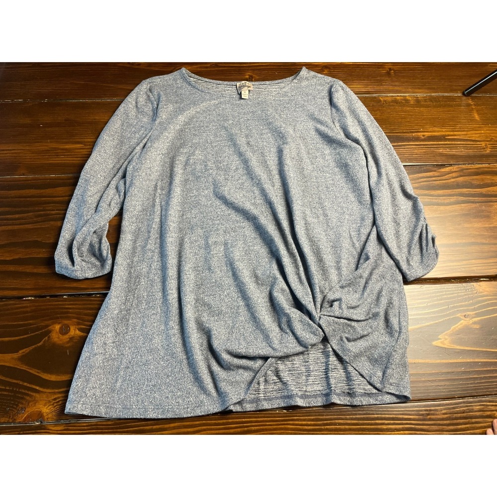 Como Vintage Sweater, Women's Size XL, Blue, Lightweight, 3/4 Sleeve